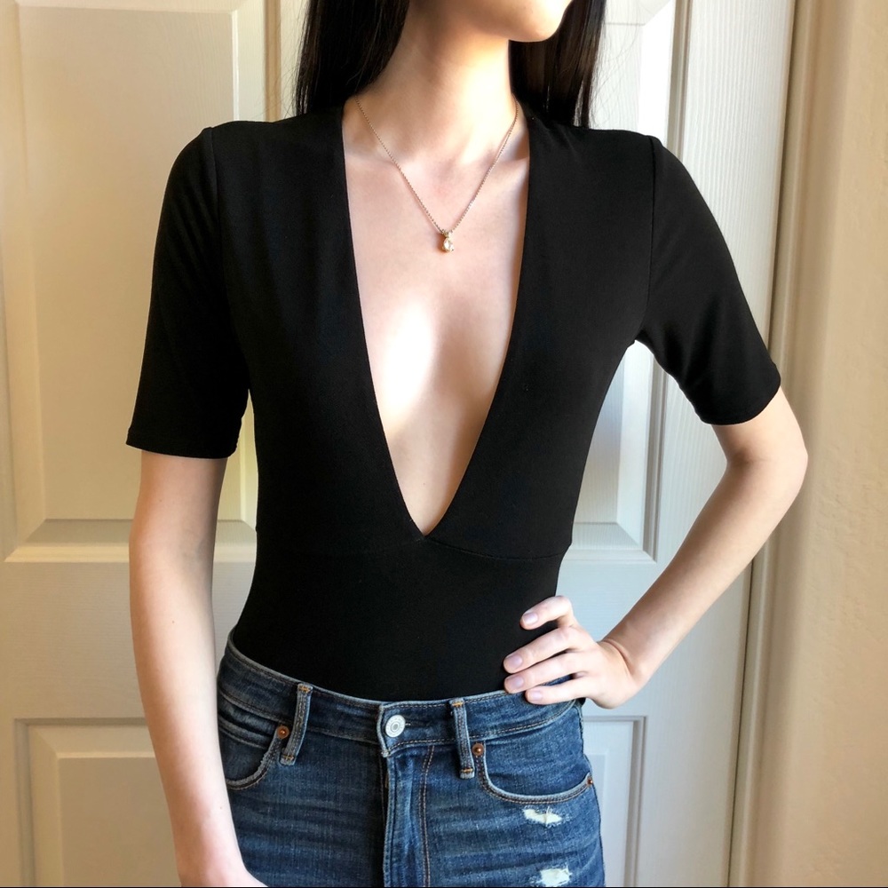 Forever 21 Deep-V Bodysuit